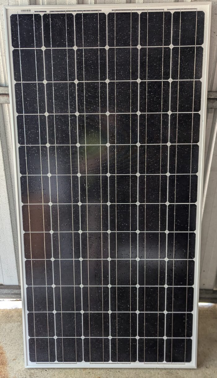 Renesolar 195W Mono Solar Panel (used/cleaned/assessed) Voc 45.0 Isc 5.61 1580x808x35mm Silver Frame - Image 2